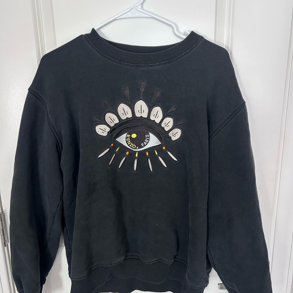 Kenzo Black Eye Motif Crewneck Sweater